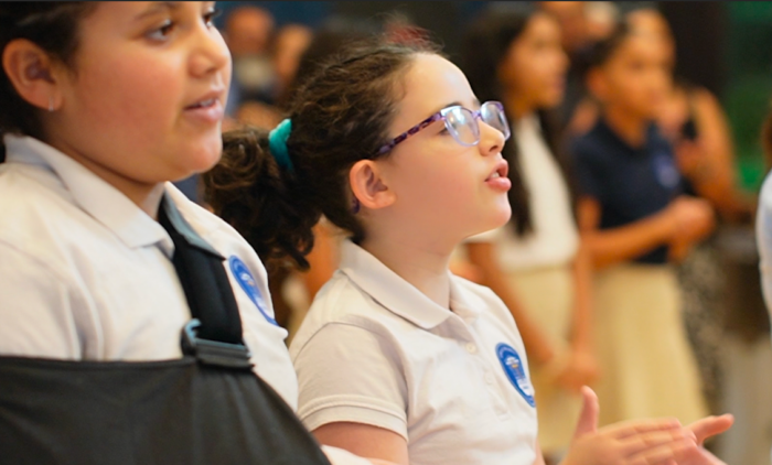 Students in chapel